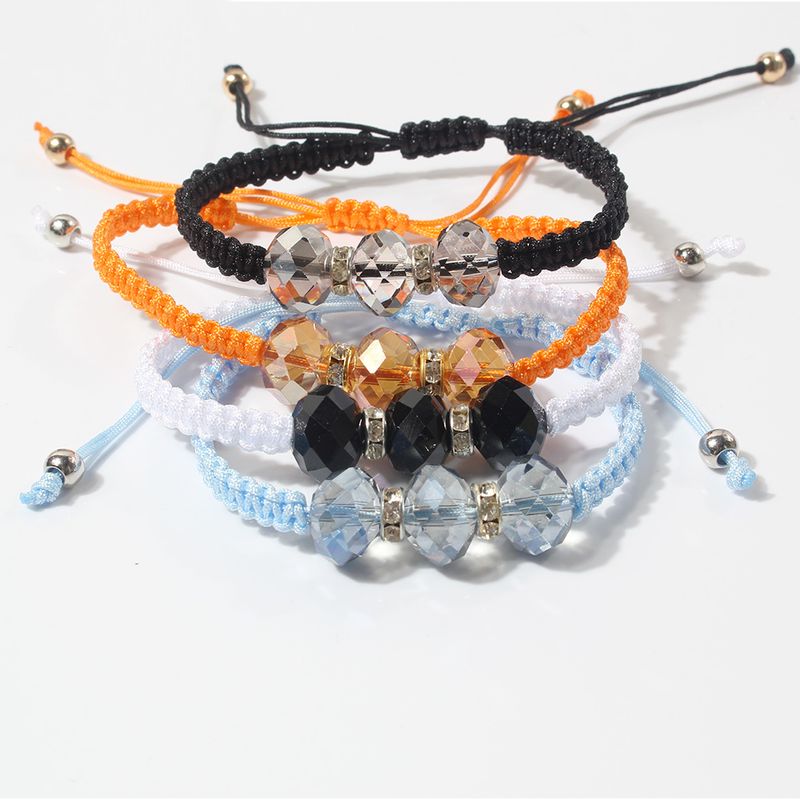 Fashion Geometric Glass Rope Braid Unisex Bracelets