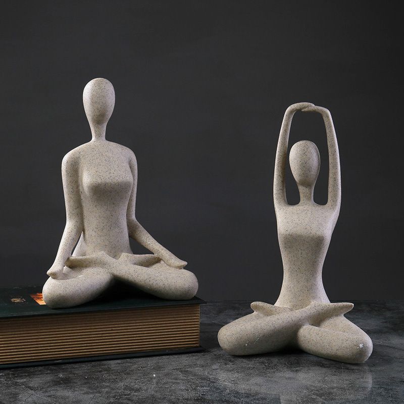 Abstract Yoga Sports Figure Decoration Resin Home Soft Decoration