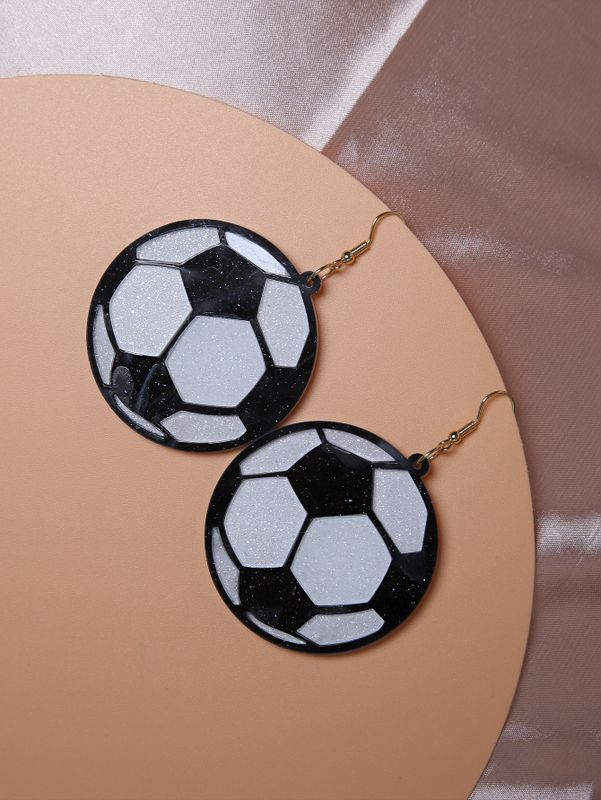 Simple Style Football Resin Women's Ear Hook 1 Pair