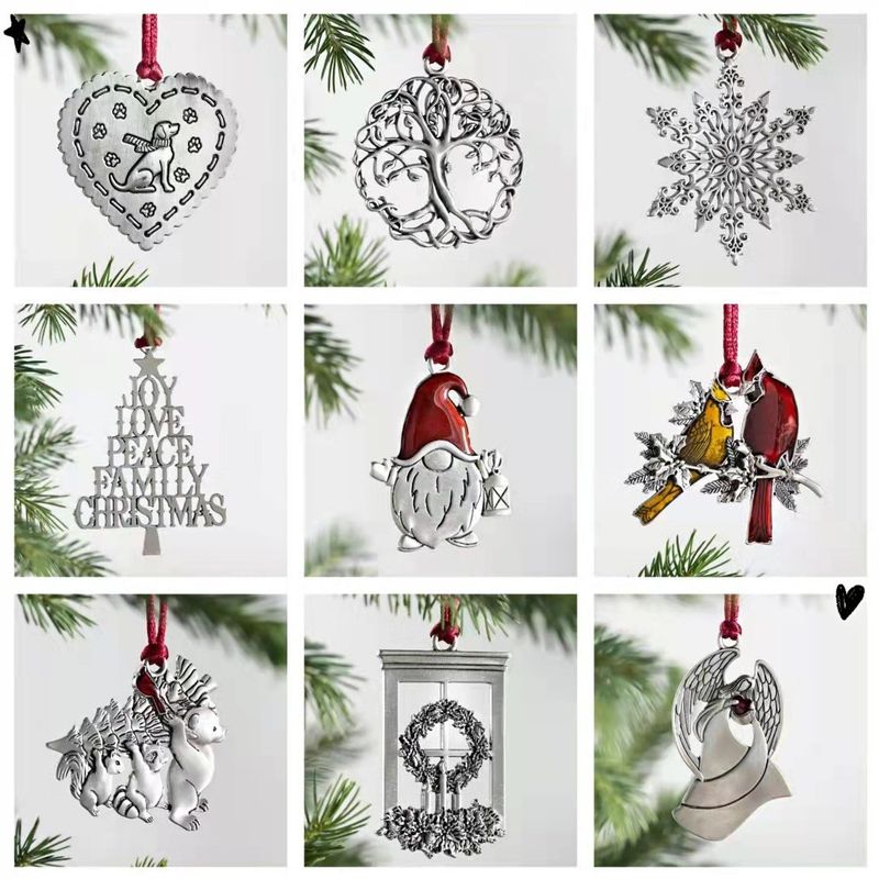 Weihnachten Mode Weihnachtsbaum Metall Gruppe Hängende Ornamente 1 Stück