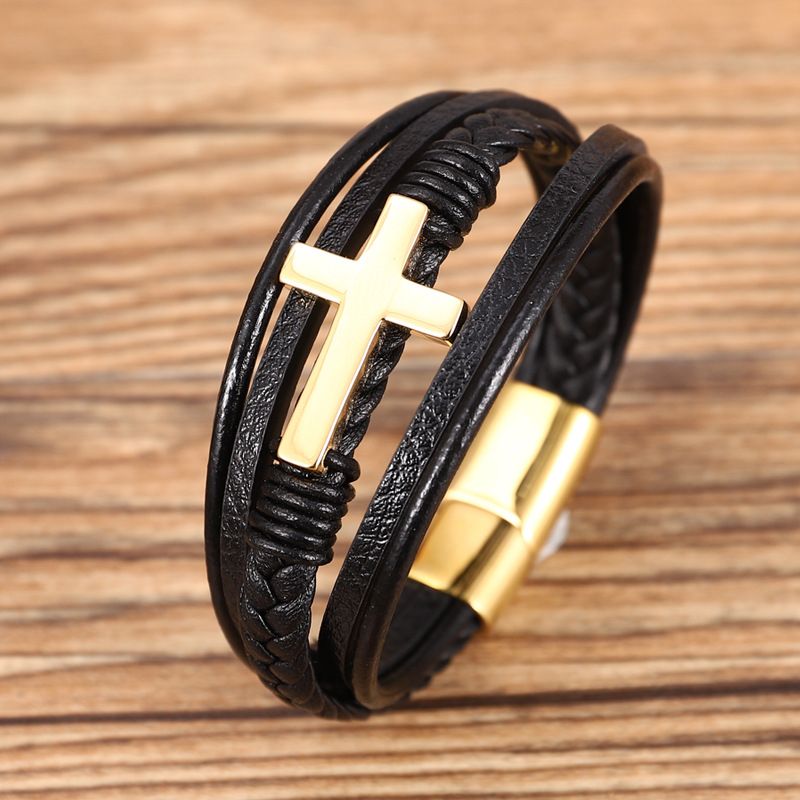 Fashion Cross Stainless Steel Bracelets 1 Piece