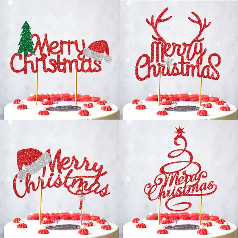 Christmas Letter Paper Party Cake Decorating Supplies 1 Piece