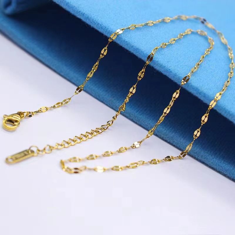 Simple Style Geometric Titanium Steel Gold Plated Gold Plated Necklace