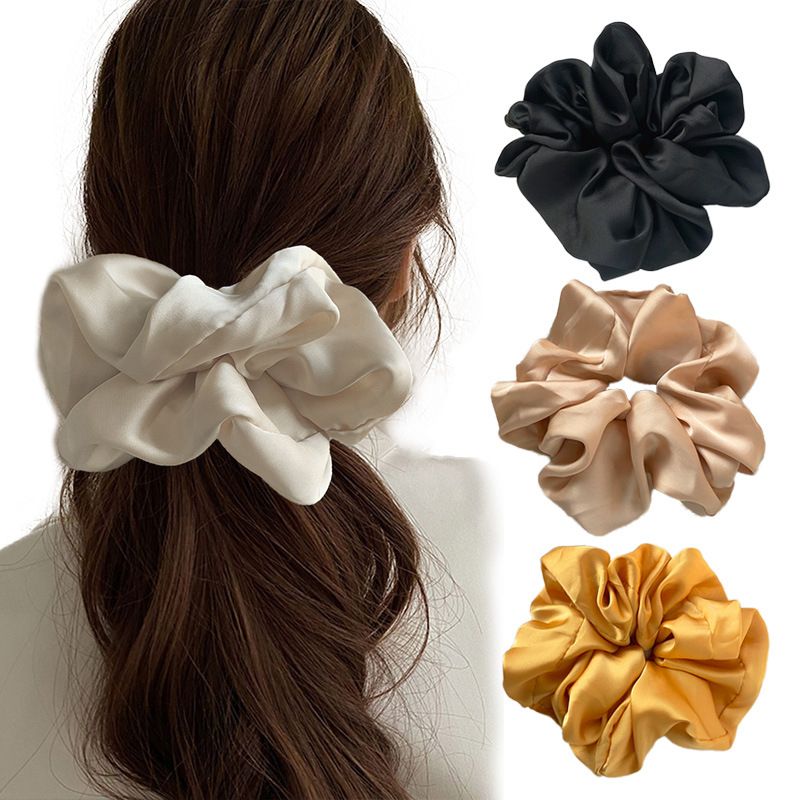 Simple Style Solid Color Satin Hair Tie 1 Piece