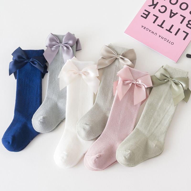 Women's Fashion Bow Knot Cotton Bowknot Crew Socks 2 Pieces