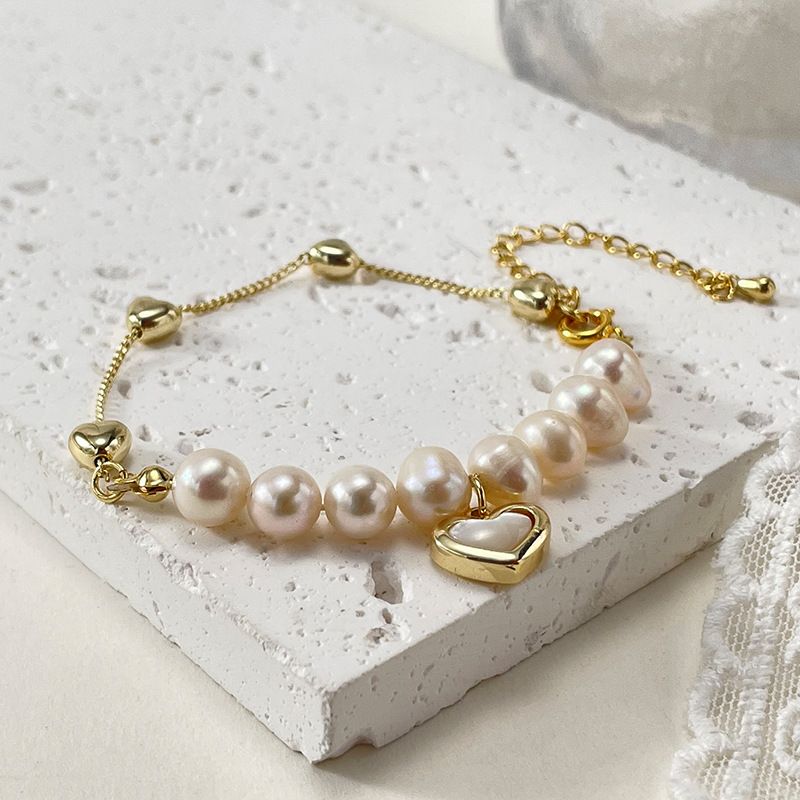 Fashion Heart Shape Pearl Bracelets 1 Piece
