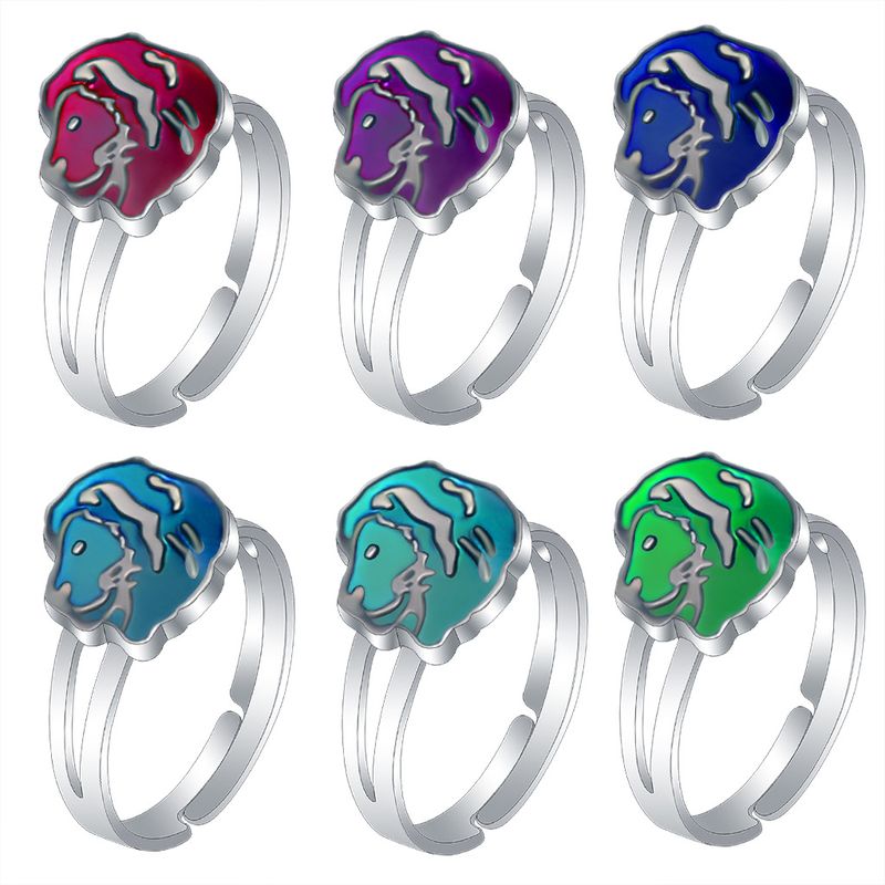 Fashion Lion Alloy Epoxy Kid's Open Ring 1 Piece