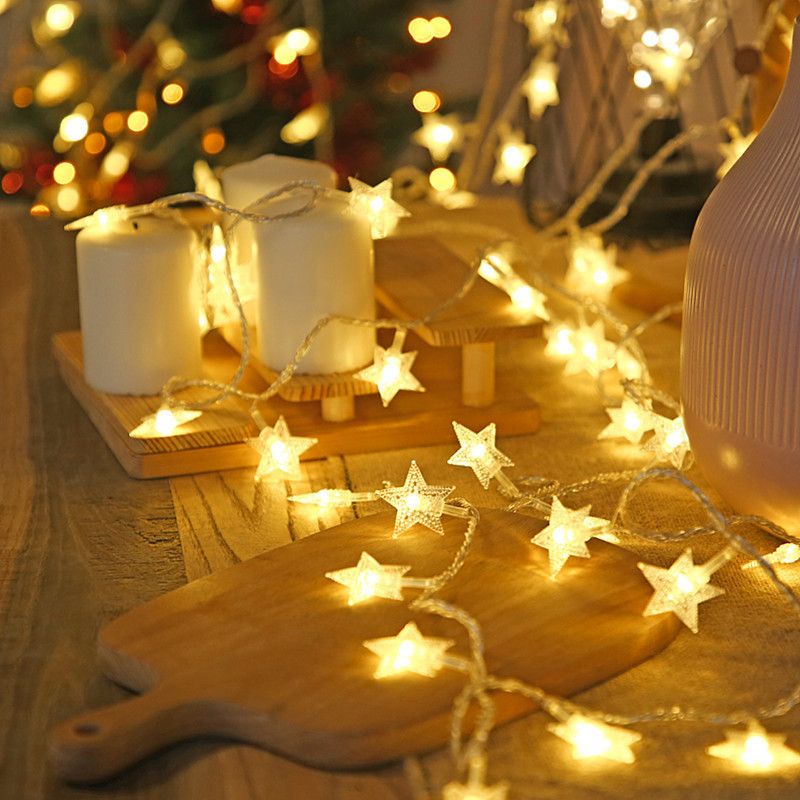 Navidad Estrella Romántica Copo De Nieve Pc Fiesta Luces 1 Pieza