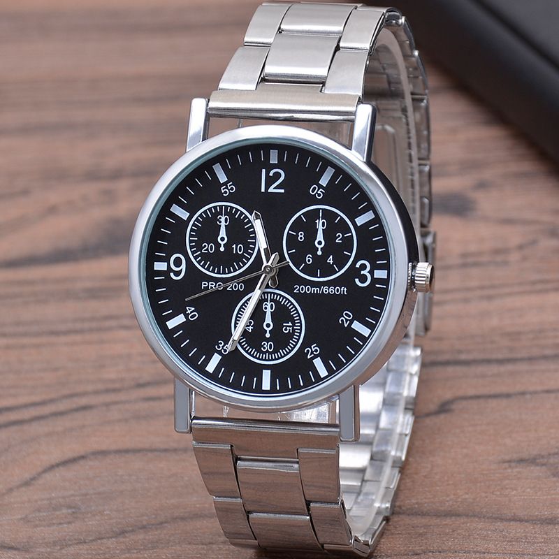 Fashion Solid Color Single Folding Buckle Quartz Men's Watches