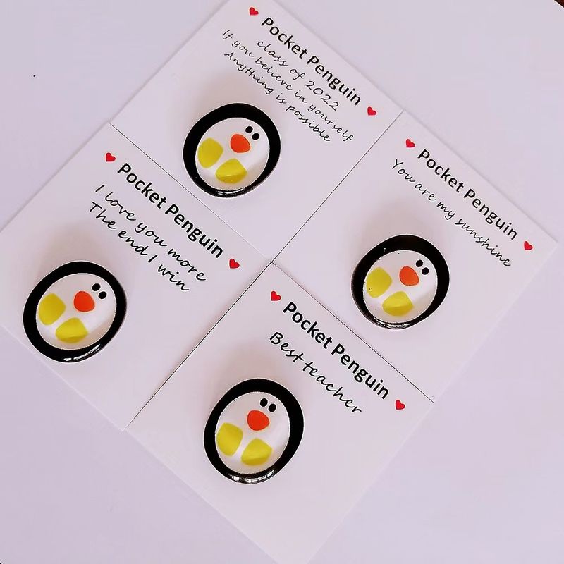 Cute Little Penguin Penguin Hug With Greeting Card