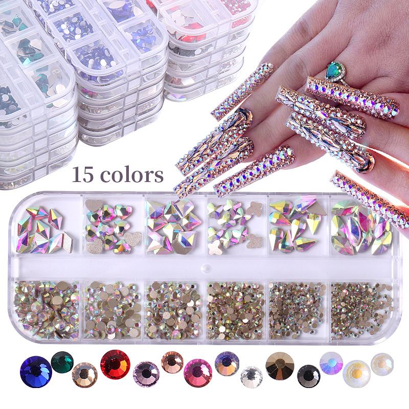 Fashion Candy Bottoming Drill Nail Decoration Accessories 1 Set