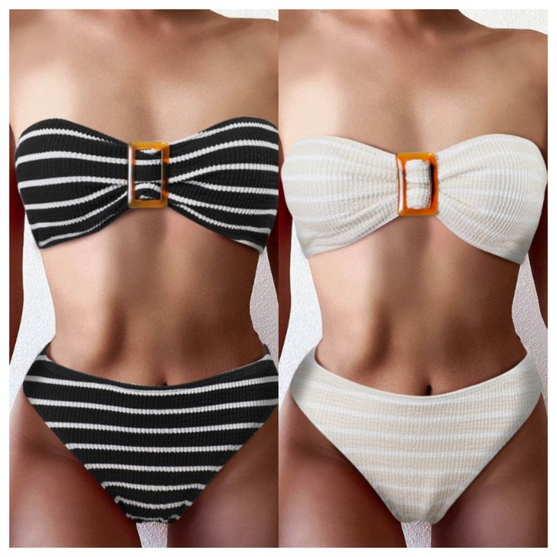 Women's Stripe 2 Piece Set Bikinis