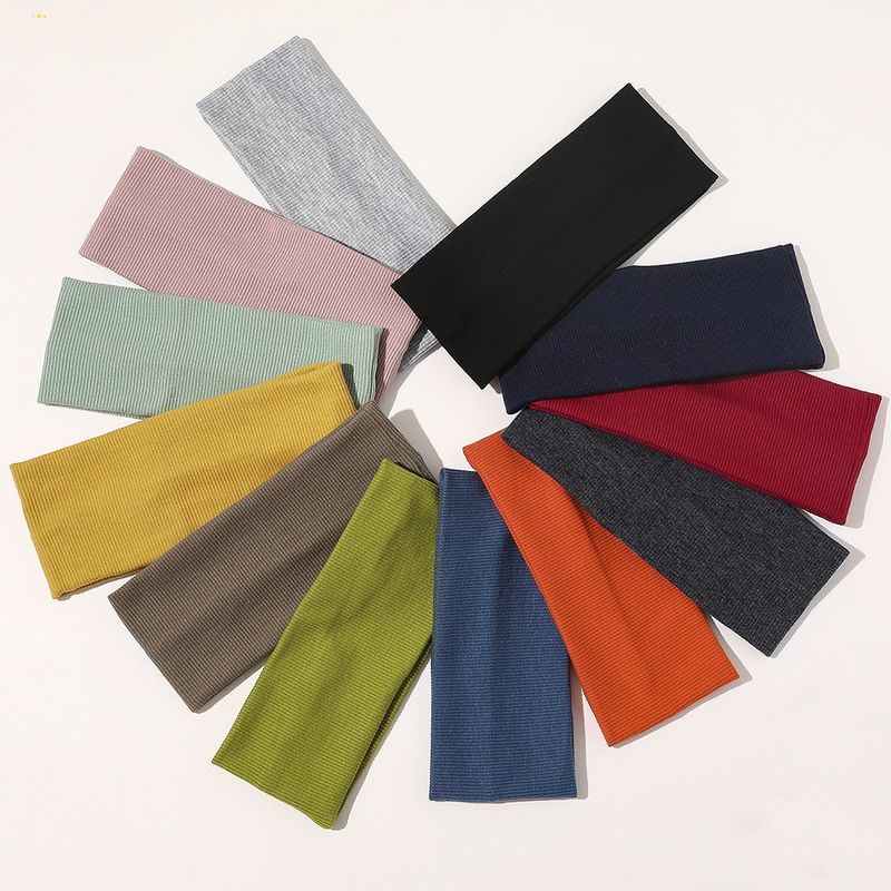 Simple Style Stripe Solid Color Cloth Hair Band 1 Piece