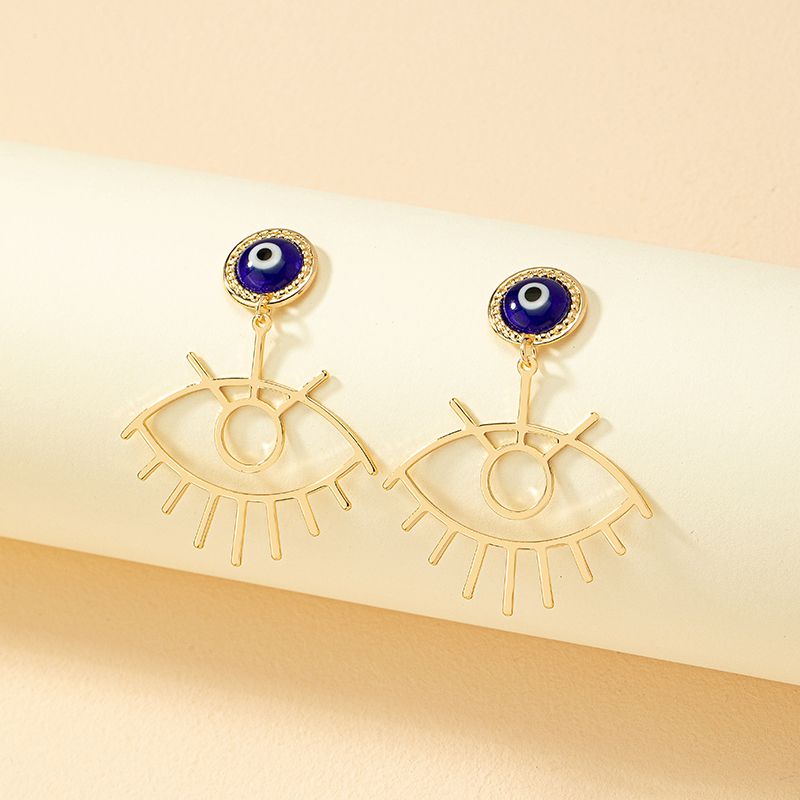 1 Pair Fashion Devil's Eye Eye Alloy Enamel Plating Women's Drop Earrings
