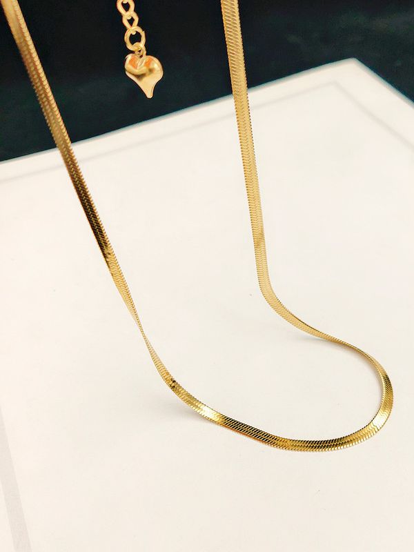 Einfacher Stil Geometrisch Titan Stahl Überzug Halskette 1 Stück