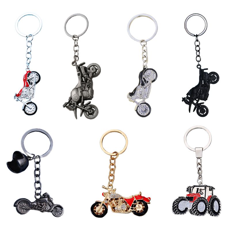 Simple Style Motorcycle Alloy Patchwork Keychain