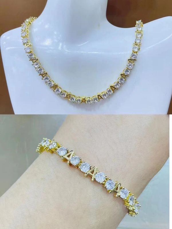 Mode Lettre Le Cuivre Incruster Zircon Bijoux Accessoires 1 Pièce