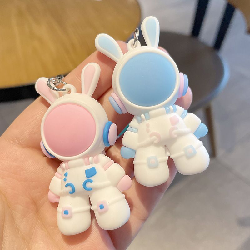 1 Piece Cartoon Style Rabbit Pvc Aluminium Alloy Patchwork Unisex Bag Pendant Keychain