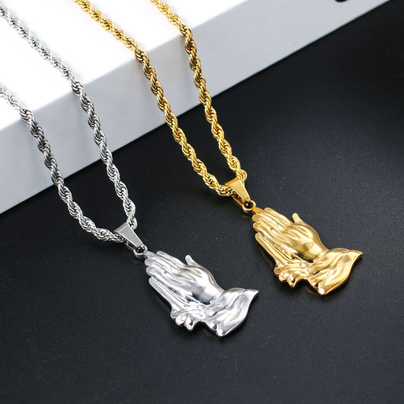 Ethnic Style Hand Stainless Steel Plating Necklace 1 Piece