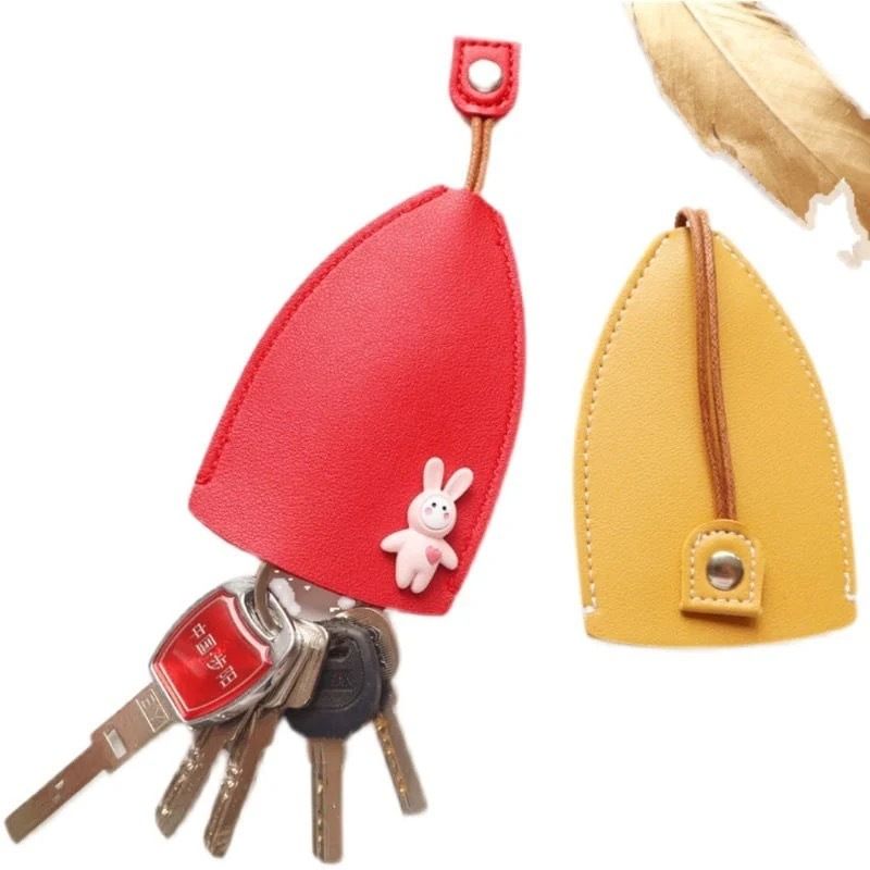 1 Piece Cute Rabbit Animal Solid Color Pu Leather Unisex Bag Pendant Keychain