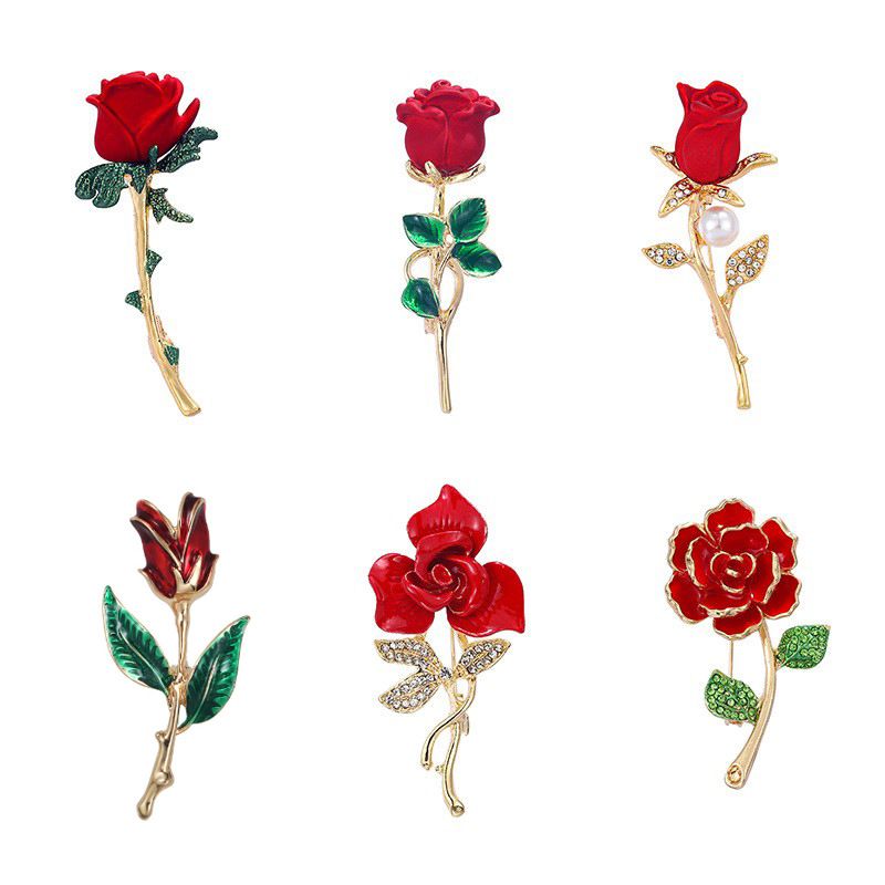 Diseño Original Flor Materiales Mixtos Embutido Diamante Artificial Perla Mujeres Broches