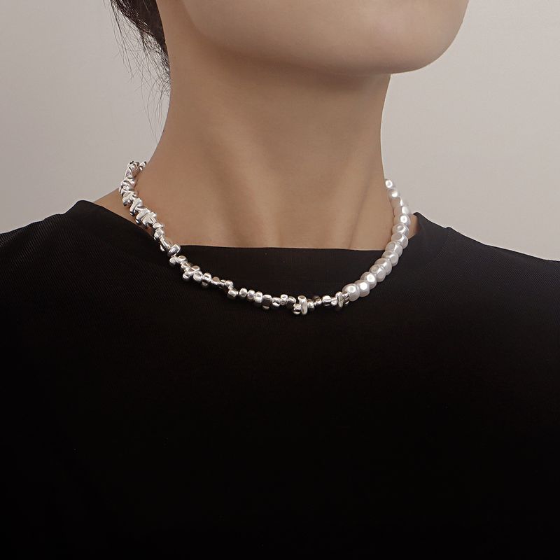 1 Piece Fashion Geometric Alloy Plating Artificial Pearls Women's Necklace