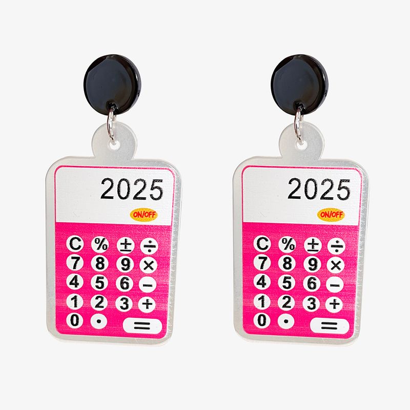 Acrylic Calculator Pendant Earrings
