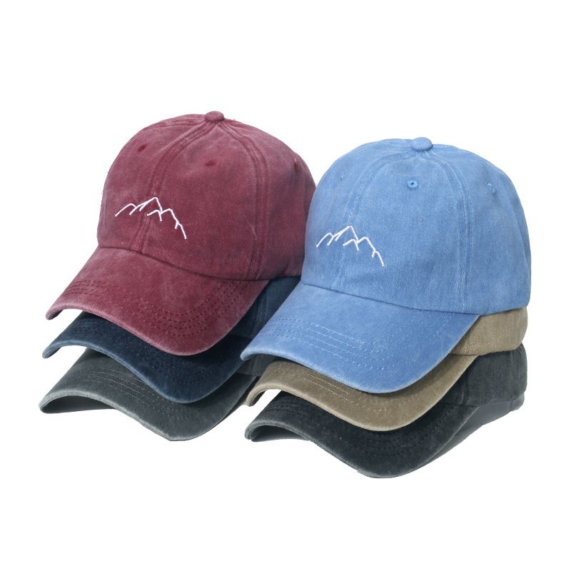 Unisex Fashion Mountain Embroidery Curved Eaves Baseball Cap