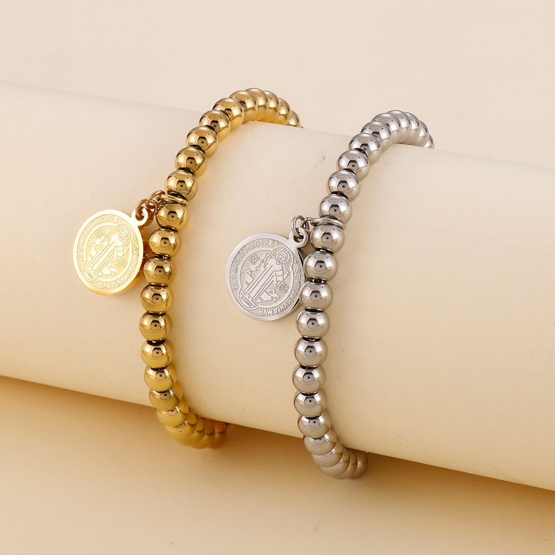 Mode Geometrisch Titan Stahl Vergoldet Vergoldet Armbänder