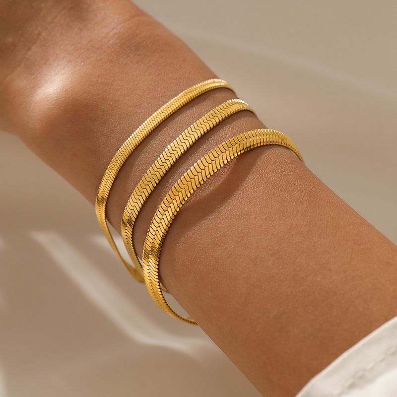 Mode Géométrique Acier Inoxydable Placage Bracelets