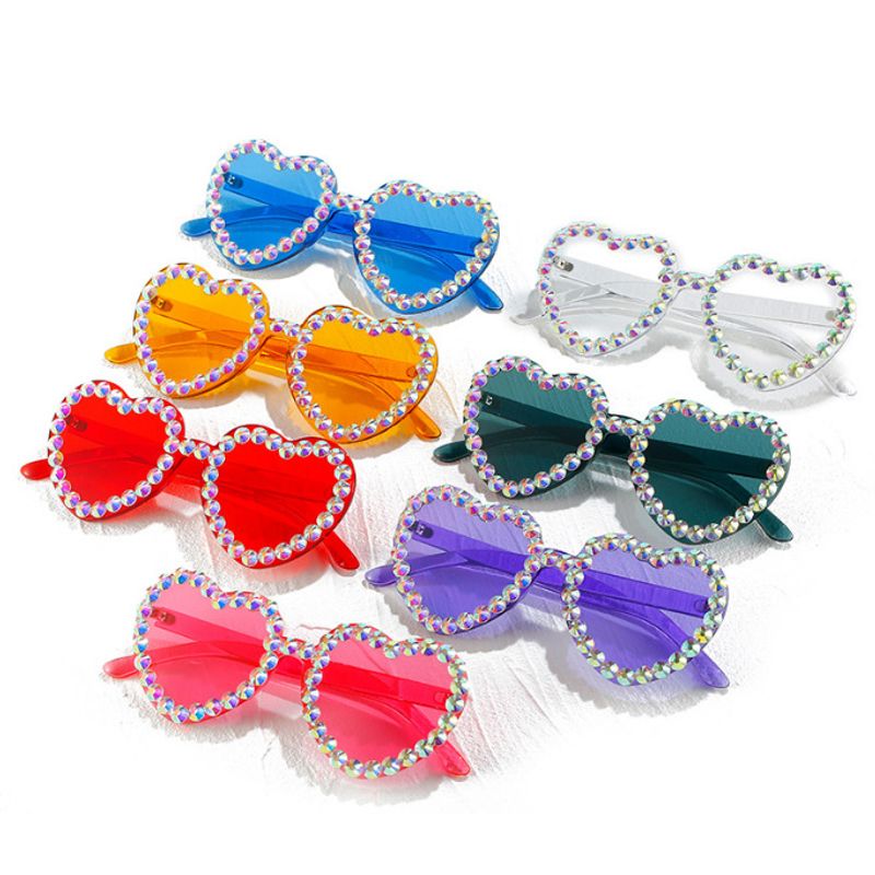 Fashion Heart Shape Pc Special-shaped Mirror Frameless Women's Sunglasses