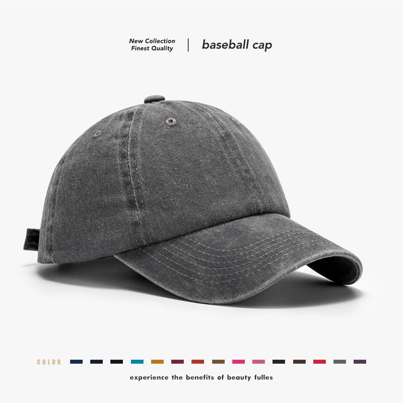 Unisex Japanese Style Solid Color Curved Eaves Baseball Cap