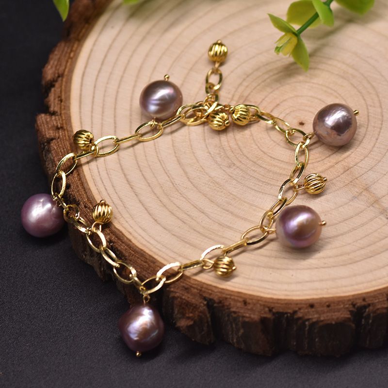 Fashion Fruit Pearl Copper Plating Bracelets