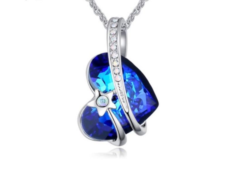 1 Piece Simple Style Heart Shape Alloy Plating Zircon Gold Plated Women's Pendant Necklace