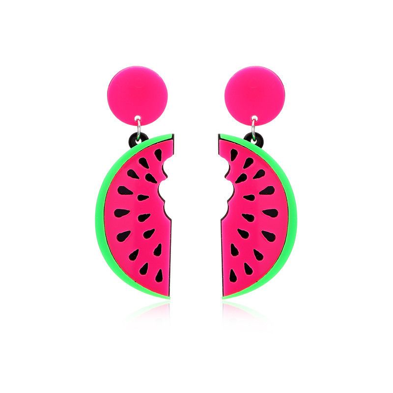 1 Pair Funny Fruit Arylic Women's Drop Earrings