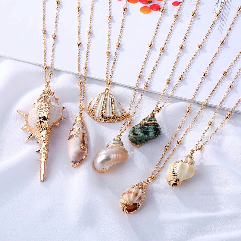 Vacation Shell Alloy Wholesale Pendant Necklace