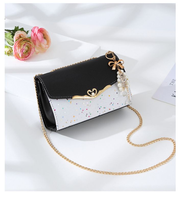 Women's Small Pvc Geometric Fashion Square Magnetic Buckle Crossbody Bag