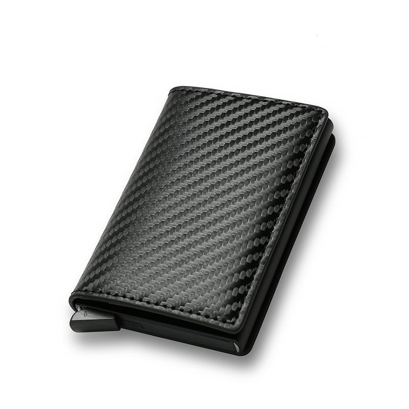 Unisex Solid Color Pu Leather Open Card Holders