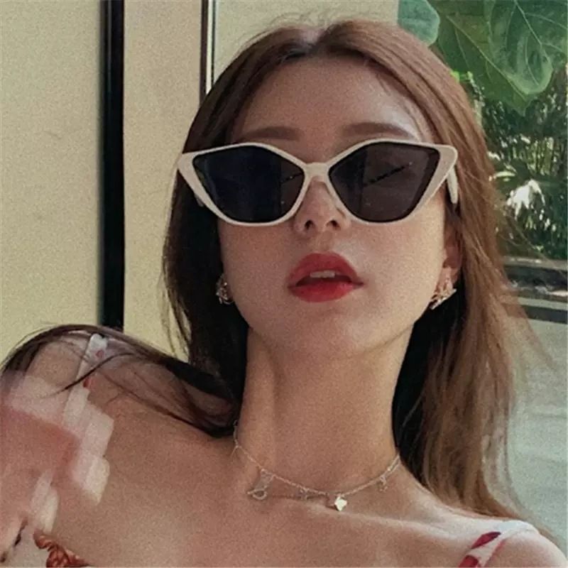 Vacation Solid Color Pc Resin Cat Eye Full Frame Women's Sunglasses