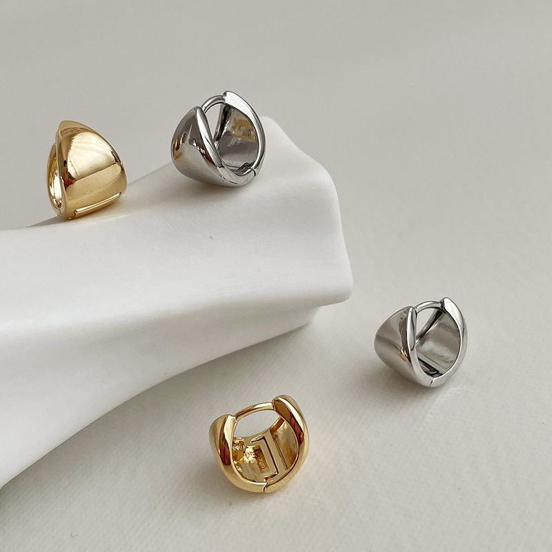 1 Paar Einfacher Stil Kreis Metall Frau Reif Ohrringe
