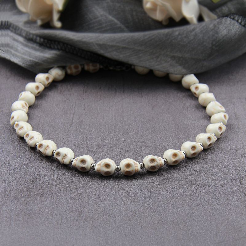 Cool Style Skull Beaded Unisex Necklace