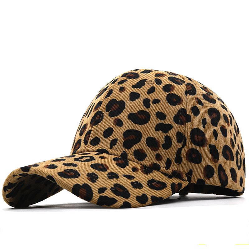 Unisex Retro Leopard Curved Eaves Baseball Cap