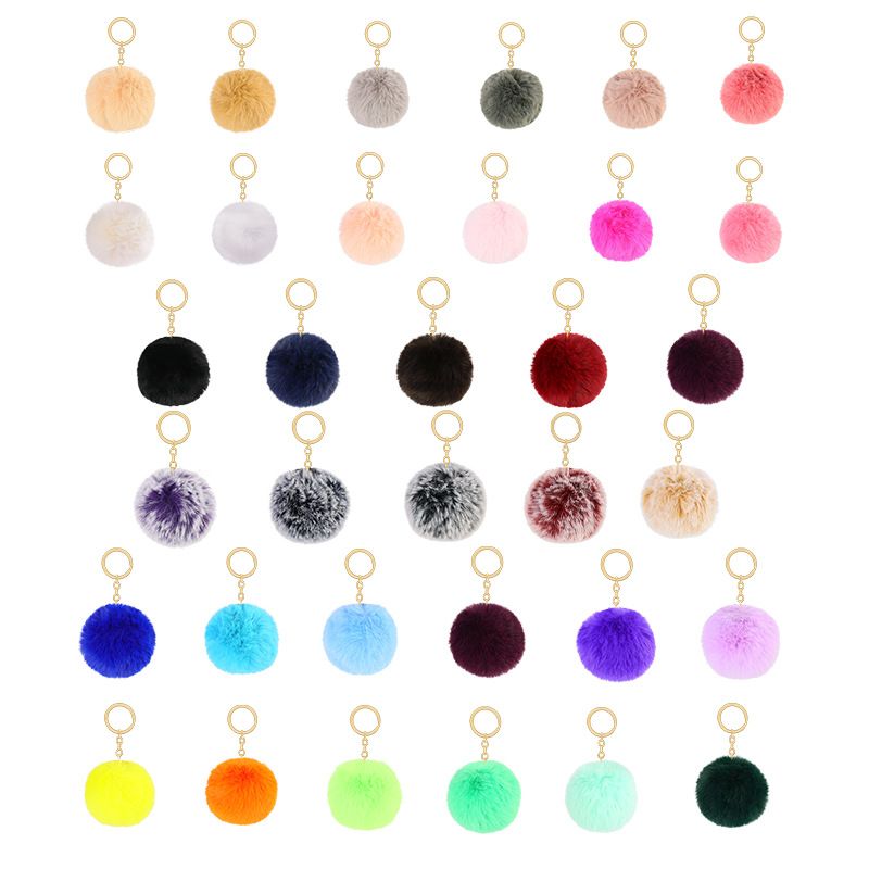 Cute Solid Color Alloy Keychain