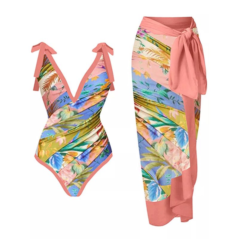 Women's Casual Printing Polyester One Pieces 1 Set