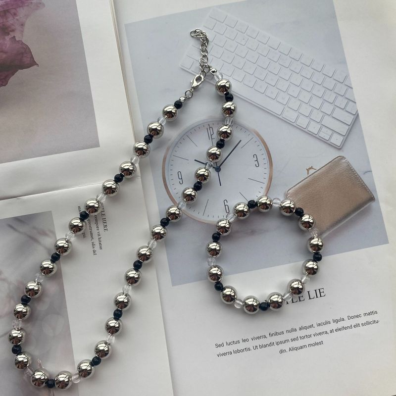 1 Stück Mode Ball Ccb Glas Perlen Frau Halskette