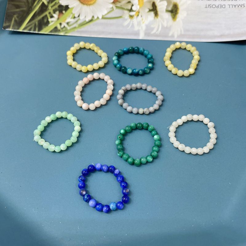 Ethnic Style Solid Color Shell Beaded Women's Rings