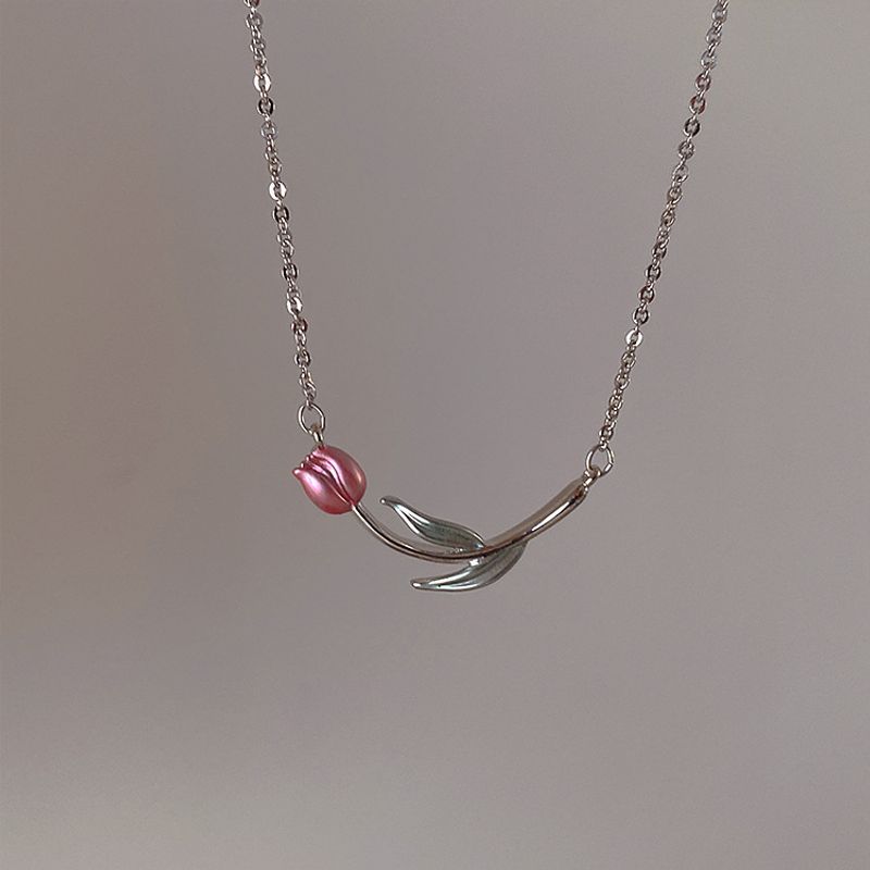 1 Piece Retro Flower Metal Enamel Plating Women's Necklace