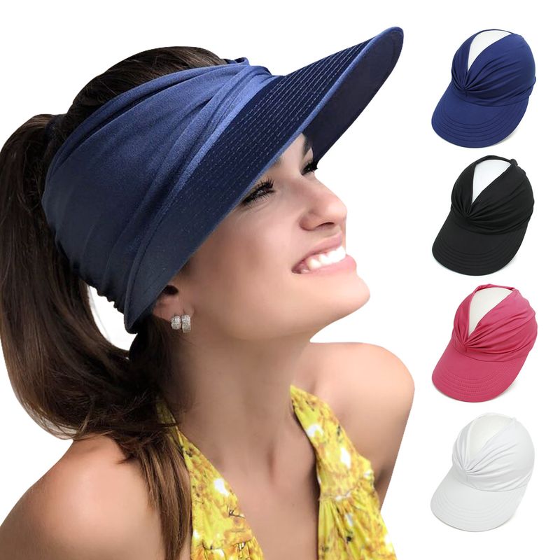 Women's Fashion Solid Color Handmade Curved Eaves Sun Hat