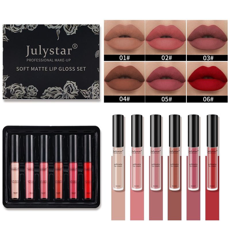 De Moda Popular Multi-conjunto De Brillo Labial Mate Para Estudiante De Color