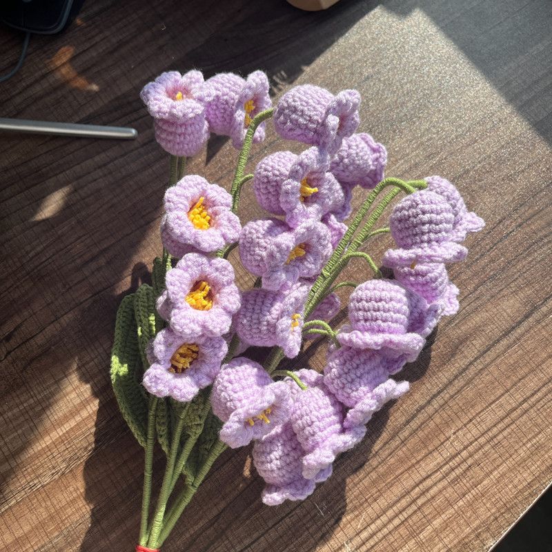 Handmade Linglan Bouquet Finished Wool Crochet Preserved Fresh Flower Bridal Bouquet Innovative Gift